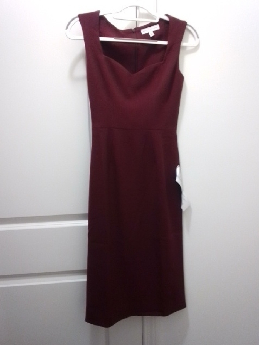 Dress the Population Burgundy Midi Sheath Dress